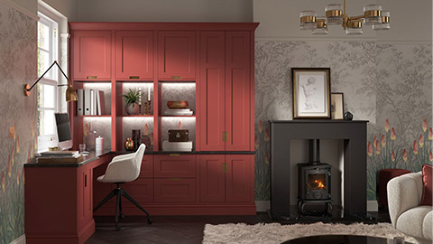 Bespoke Red Home Office Northampton