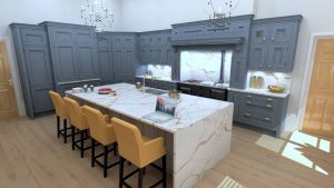 Kitchen Fitting With Quartz Worktops & Kitchen Island - Buckingham. Buckinghamshire